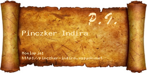 Pinczker Indira névjegykártya