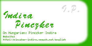 indira pinczker business card